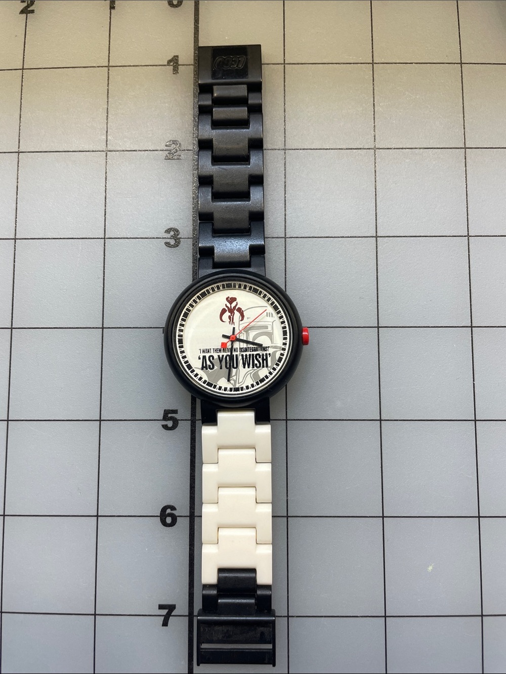 Lego Black and White Boba Fett Watch - 'As You Wish' Dial 2010